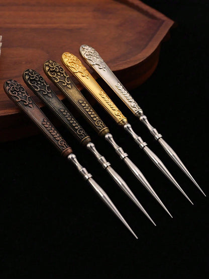 1/2pcs Handmade Embroidered Seam Ripper Tool Cross Stitch Thread Picker Scissors Sewing Seam Ripper Vintage Comfortable Grip- Easy To Cut Thread Ends