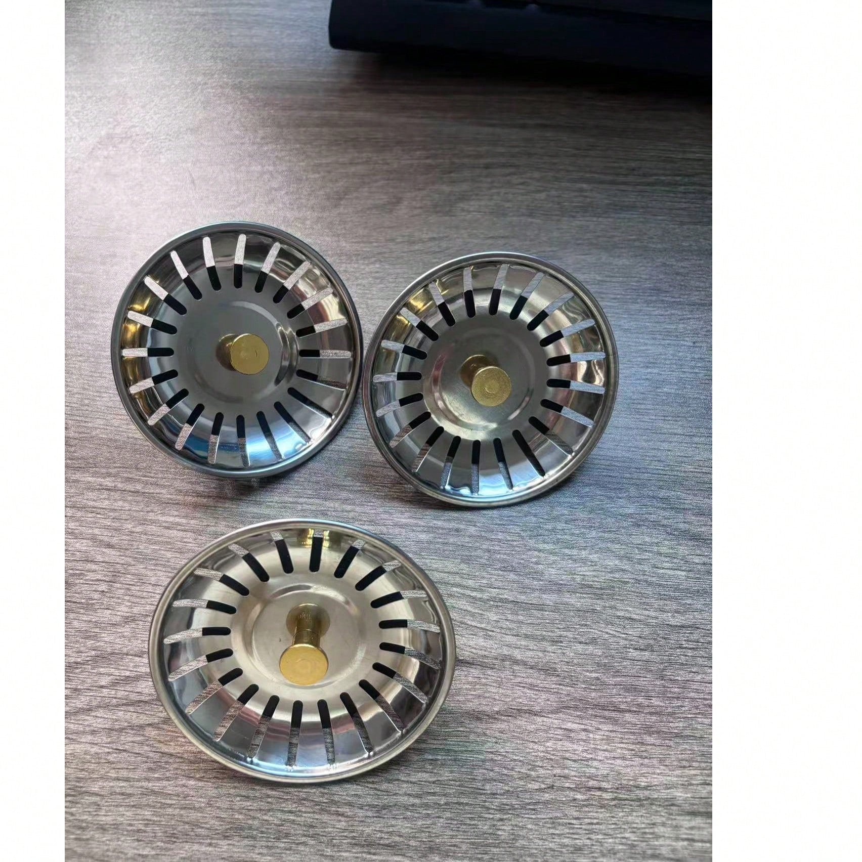 1/2pcs Kitchen Sink Strainer, Stainless Steel Sink Plug, Bathroom Hair Catcher, Sink Drain Filter, Kitchen Drain Tool (Random Color)