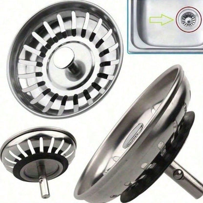 1/2pcs Kitchen Sink Strainer, Stainless Steel Sink Plug, Bathroom Hair Catcher, Sink Drain Filter, Kitchen Drain Tool (Random Color)