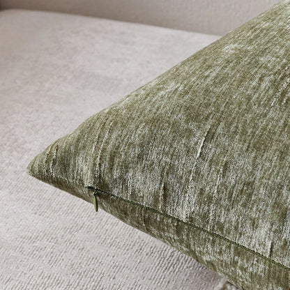 1/2pcs Sage Green Retro Striped Pillow Cover (Pillow Insert Not Included), 100% Polyester Woven Zippered Pillow Sham, Machine Washable, Geometric Pattern Decorative Throw Pillow Case For Sofa, Bed, Di