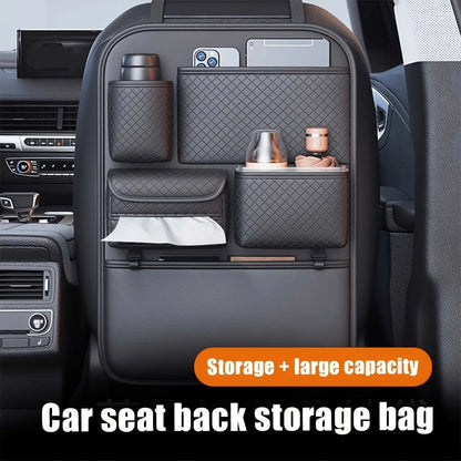 1/2pcs Universal Car Backseat Organizer, Waterproof Kick Mats, Storage Pockets, Road Trip Car Accessories