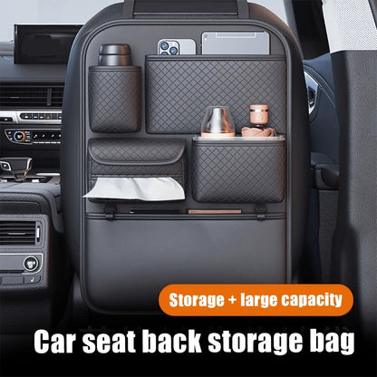 1/2pcs Universal Car Backseat Organizer, Waterproof Kick Mats, Storage Pockets, Road Trip Car Accessories Interior Women
