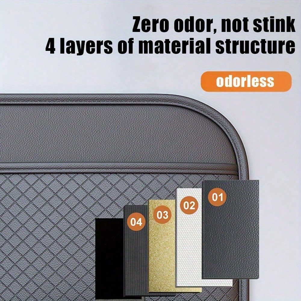 1/2pcs Universal Car Backseat Organizer, Waterproof Kick Mats, Storage Pockets, Road Trip Car Accessories
