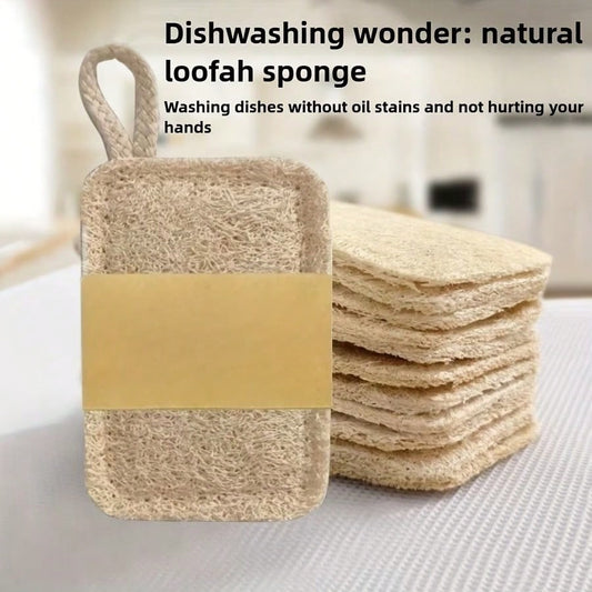 1/3/5/10/20pcs Natural Sponge Dish Scrubbers- Reusable Non-Scratch Kitchen Sponges, High Quality Bathroom, Kitchen And Home Cleaning, Durable And Gentle Dish, Pot, Pan, Cookware Cleaning, Ergonomic D