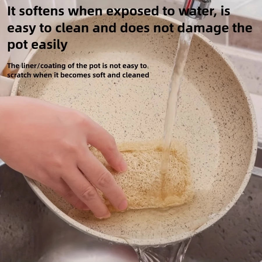1/3/5/10/20pcs Natural Sponge Dish Scrubbers- Reusable Non-Scratch Kitchen Sponges, High Quality Bathroom, Kitchen And Home Cleaning, Durable And Gentle Dish, Pot, Pan, Cookware Cleaning, Ergonomic D