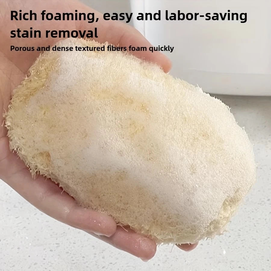 1/3/5/10/20pcs Natural Sponge Dish Scrubbers- Reusable Non-Scratch Kitchen Sponges, High Quality Bathroom, Kitchen And Home Cleaning, Durable And Gentle Dish, Pot, Pan, Cookware Cleaning, Ergonomic D