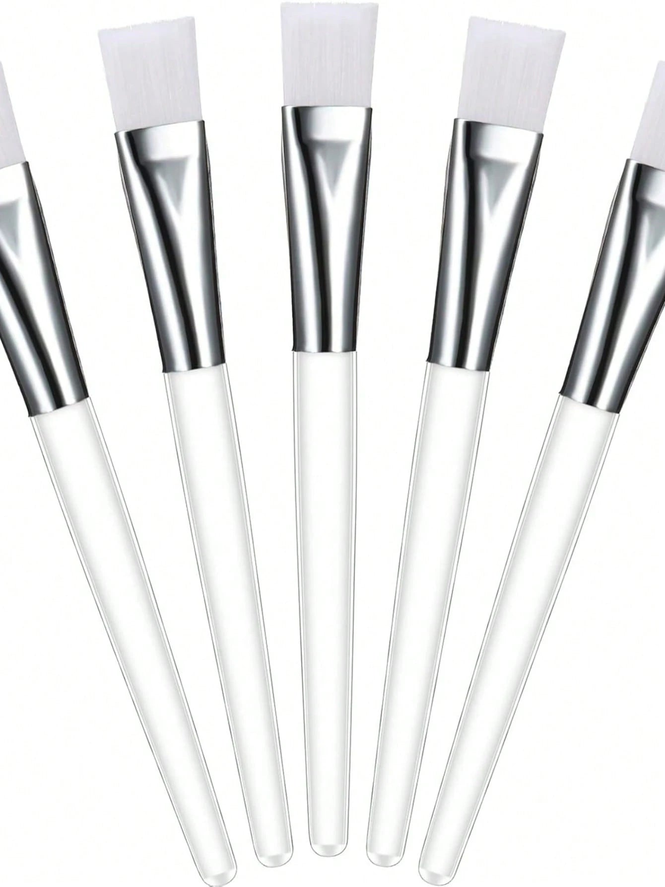 1/3/5/6/9pcs Transparent Face Mask Brushes Makeup Brush Tools Suitable For Face Mask, Eye Mask Application And DIY Needs