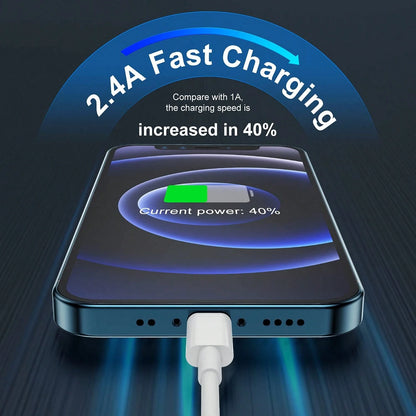 1/3/5pcs Apple Lightning Charging Cable, Fast Charging, 3.3FT/100cm Length, Compatible With IPhone 14 13 12 11 Pro Max Plus