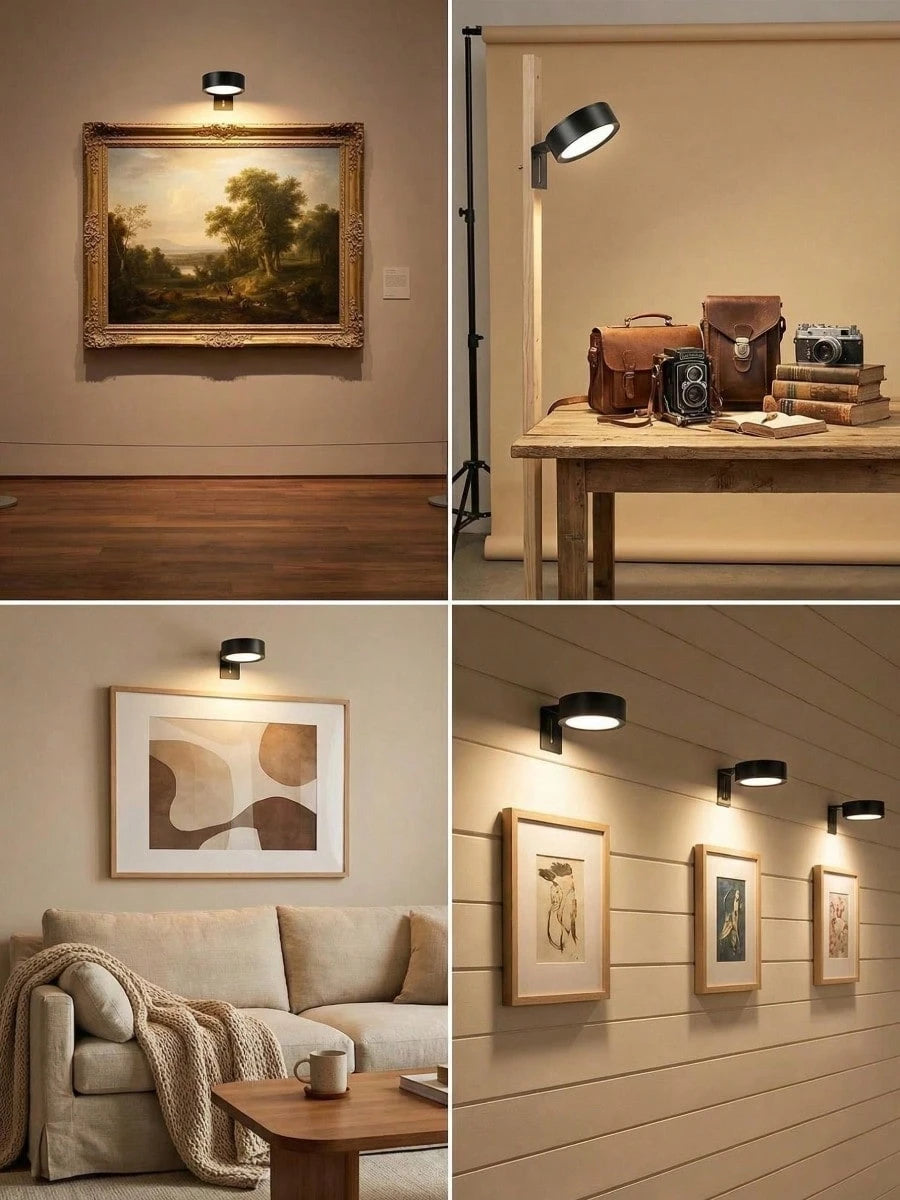 1/3/6PCS Wireless Metal Wall Art LED Lights,Wall Light,Fairy Lights,Lamps,Night Light With Magnetic Wireless Wall Lamp,Stairs,Corridors, Christmas Decorations,Interior,Bedroom, Living Room,Home Decor