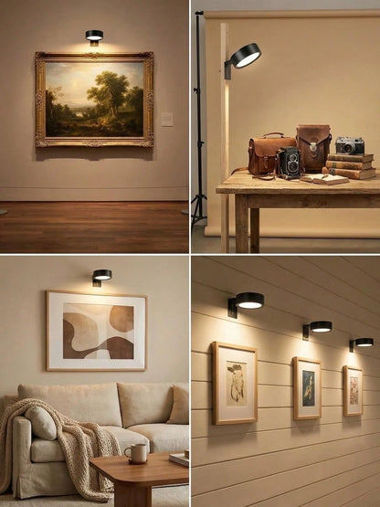 1/3/6PCS Wireless Metal Wall Art LED Lights,Wall Light,Fairy Lights,Lamps,Night Light With Magnetic Wireless Wall Lamp,Stairs,Corridors, Christmas Decorations,Interior,Bedroom, Living Room,Home Decor