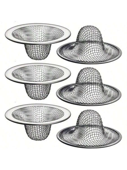 1-3pcs Stainless Steel Bathroom Sink Strainer- Hair Catcher And Drain Filter Home Bathroom Decor Fall Decor Back To School