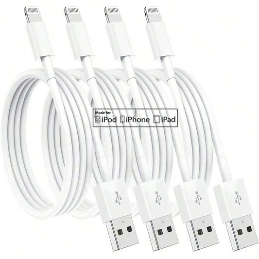 1-4pcs Apple Charging Cable, 3.3ft (Approx. 1m), Compatible Charging Cable, USB To Lightning Fast Charging, Compatible With Iphone 14/13/12/11/11 Pro/11 Max/X/XS/XR/XS Max/8/7, (White), Nan MFi Certif