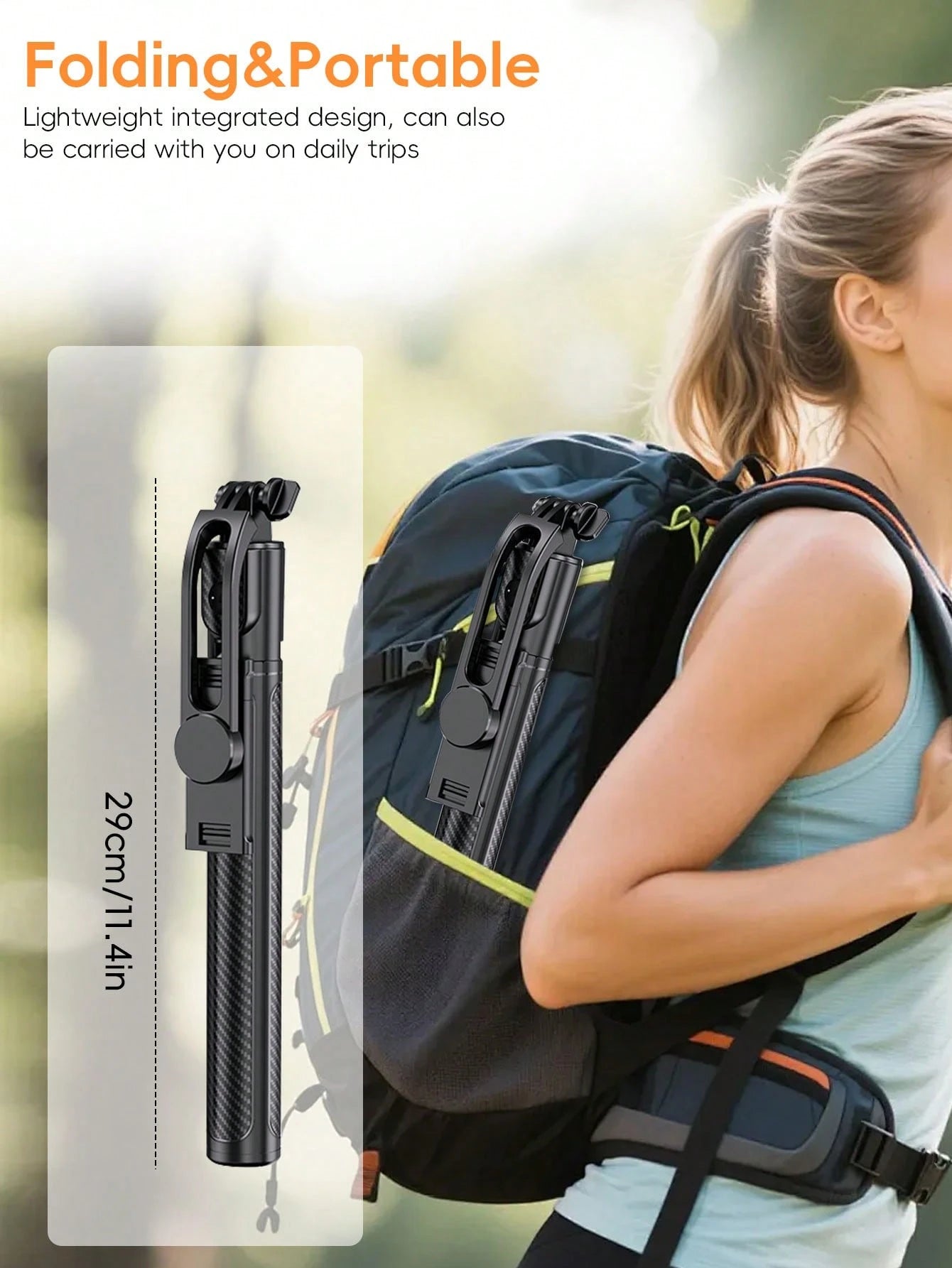 1.7m Long Wireless Remote Bluetooth Selfie Stick Made Of Alloy Material, Suitable For Video Recording, Life And Travel Documentation. It Is A Portable Tripod-Style Handheld/Ground Selfie Stick That Op