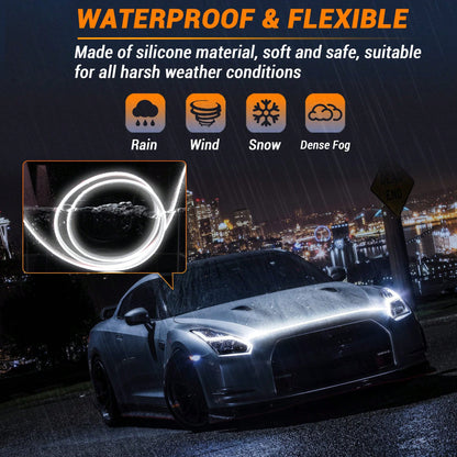 1.8M Flexible LED Hood Light, Automotive Hood Light Strip, Universal 12V Car Hood Light Strip, Flexible LED, Suitable For Sedans, SUVs, Trucks-Car Decor\Car Stuff\Car Acessesories\Car Accessories\Car\