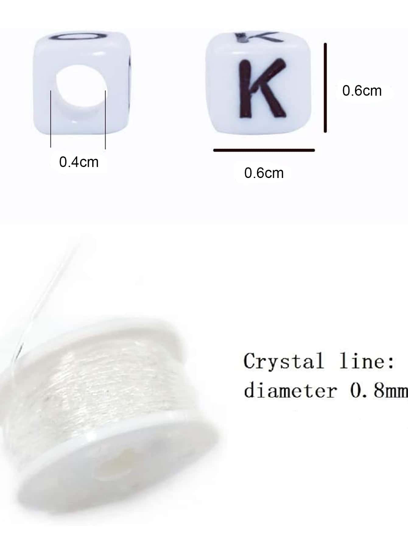 1 Box 6x6mm A-Z Cube Acrylic Alphabet Letter Beads For Jewelry Making Bracelets Necklaces Key Chains For Women And Girls