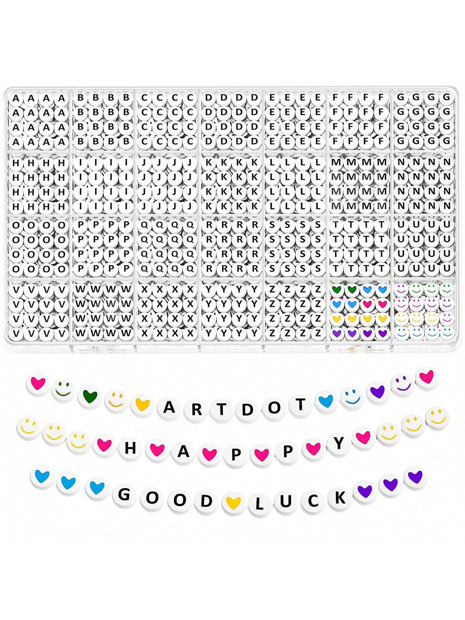 1 Box 6x6mm A-Z Cube Acrylic Alphabet Letter Beads For Jewelry Making Bracelets Necklaces Key Chains For Women And Girls