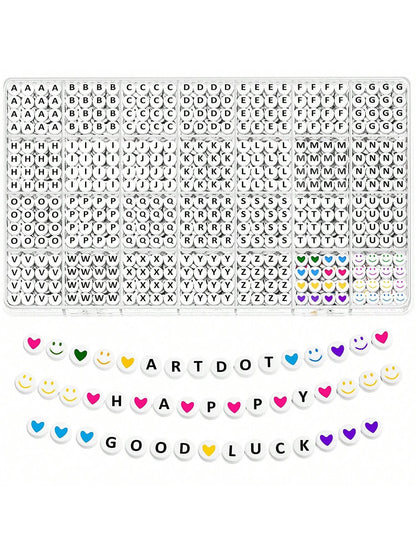 1 Box 6x6mm A-Z Cube Acrylic Alphabet Letter Beads For Jewelry Making Bracelets Necklaces Key Chains For Women And Girls