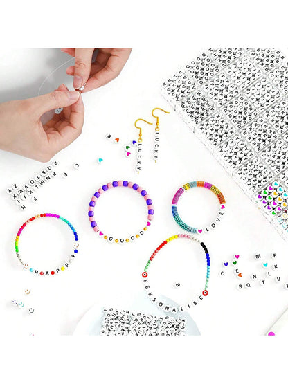 1 Box 6x6mm A-Z Cube Acrylic Alphabet Letter Beads For Jewelry Making Bracelets Necklaces Key Chains For Women And Girls