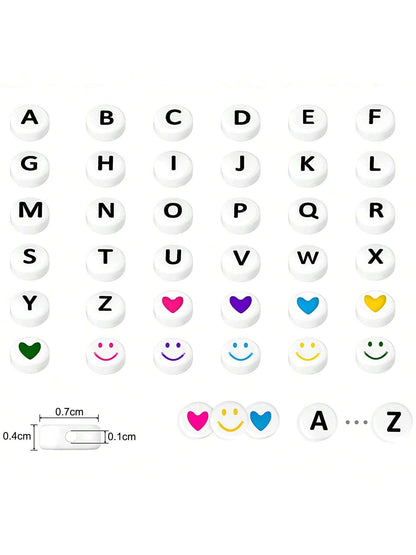 1 Box 6x6mm A-Z Cube Acrylic Alphabet Letter Beads For Jewelry Making Bracelets Necklaces Key Chains For Women And Girls