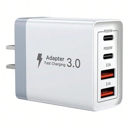 1 Charger, Fast Charger 40W Dual-Port PD+QC Wall Plug Multi-Port, Suitable For Multiple People Charging, Multiple Devices Charging, Meet Home Charging Needs, As Well As Office Desktop Mobile Phone Cha