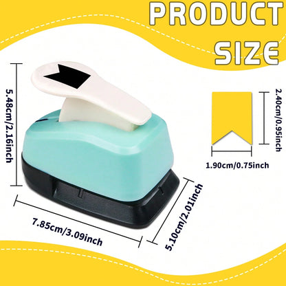 1 Inch (25mm) Flag Label Punch Cutter Tool, Daily Fashion Flag Label Shape, 1 Inch (25mm) Suitable For DIY Portable Paper Crafts, Planner Decoration, Sticker Making, Card Making, Scrapbooking, Student