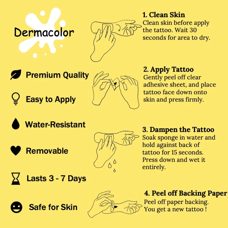 1 Kit Temporary Tattoos, Fake Tattoos, Waterproof, Authentic Tattoo Look, Halloween Scar, Blood Injury, Hand Print Cut Scratches Stitches, Scary Makeup, Colorful, InkDance, Ink Dance, Easy To Apply An