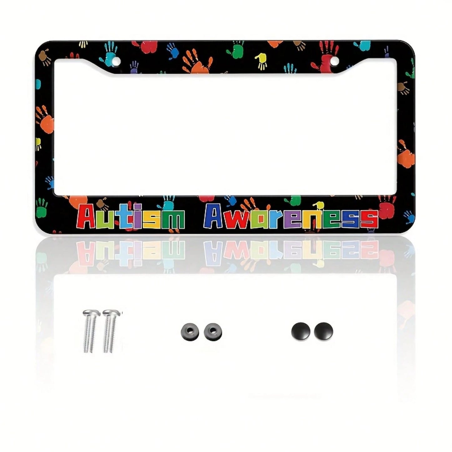 1-Pack, Car License Plate Frame, Aluminum Metal Car License Holder, Suitable For The USA And Canada, Birthday Gifts, Holiday Gifts, Unisex Decorative Car Additions, 16.0X30.99 Cm, 2D Flat
