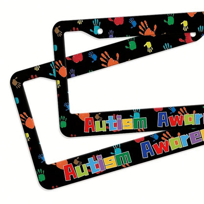 1-Pack, Car License Plate Frame, Aluminum Metal Car License Holder, Suitable For The USA And Canada, Birthday Gifts, Holiday Gifts, Unisex Decorative Car Additions, 16.0X30.99 Cm, 2D Flat