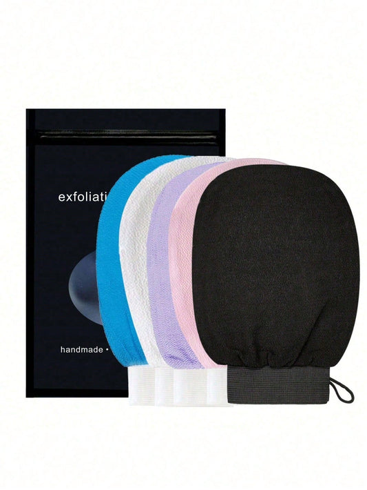 1 Pair/2 Pairs/3 Pairs Of Exfoliating Gloves, Deep Cleansing Gloves, Exfoliating Bath Gloves, Fiber Body Exfoliators, Shower Exfoliating Gloves (For Removing Dead Skin And Dirt), Gentle Skin Revitaliz