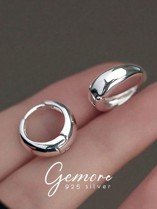 1 Pair 3mm Minimalist Pure Silver Earrings, Suitable For Women's Daily Wear