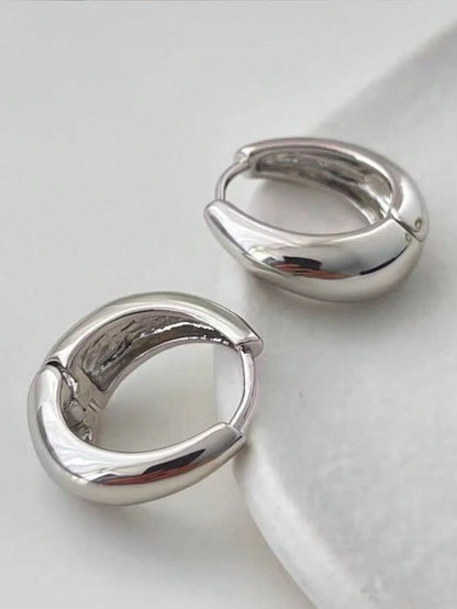 1 Pair 3mm Minimalist Pure Silver Earrings, Suitable For Women's Daily Wear