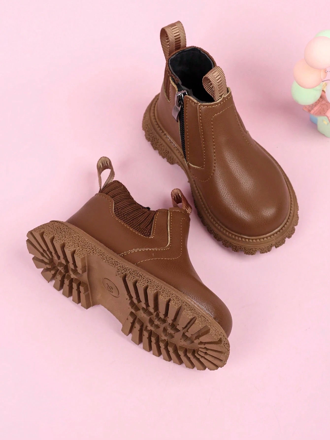 1 Pair Kids Baby New Fashionable Soft Sole Anti-Slip Ankle Boots British Style Boots For Boys And Girls