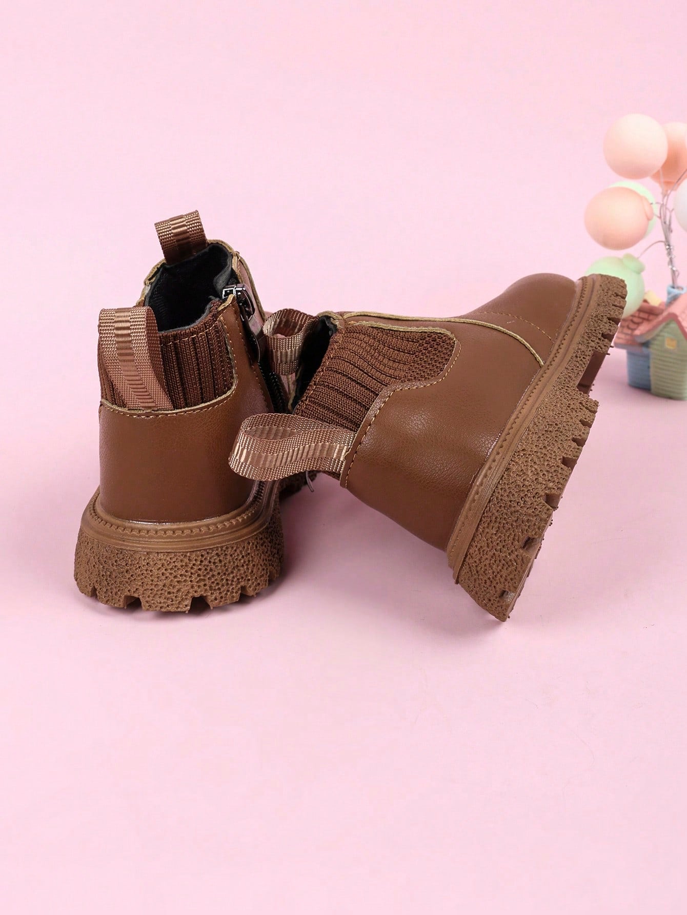 1 Pair Kids Baby New Fashionable Soft Sole Anti-Slip Ankle Boots British Style Boots For Boys And Girls
