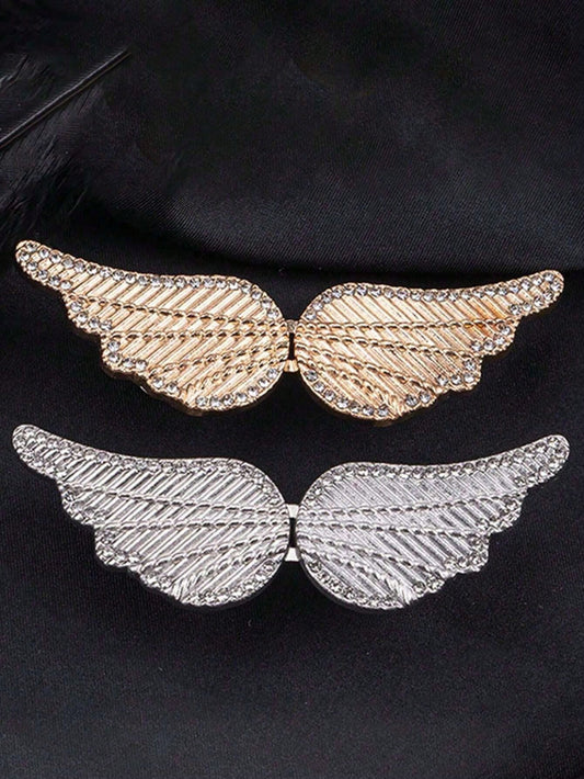 1 Pair Of Waist Shaper Wing Buckles With Detachable No-Nail No-Sew Buckle For Jeans- Detachable Waistband Reducer,Belt