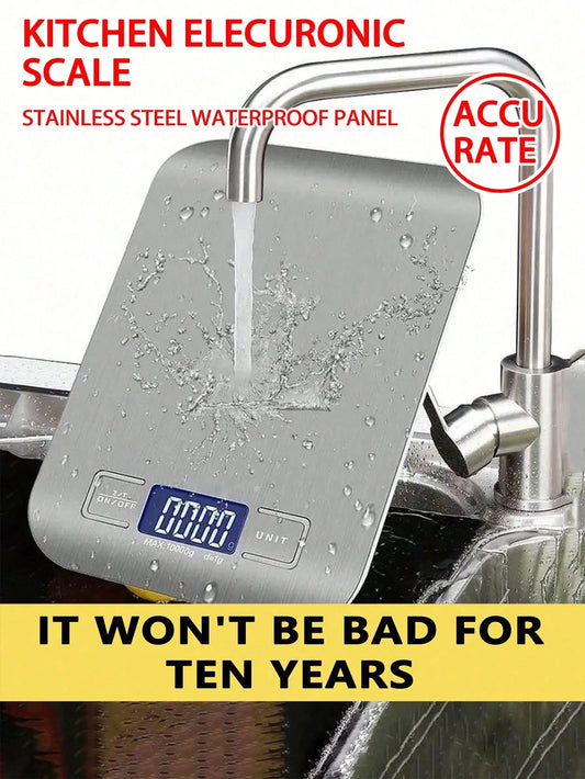 1 Pc High-Precision Weighing Special Multifunctional Coffee Scale High-Precision Kitchen Electronic Scale,Stainless Steel LCD Electronic High-Definition Display High-Precision Scale,Food Scale,Italian