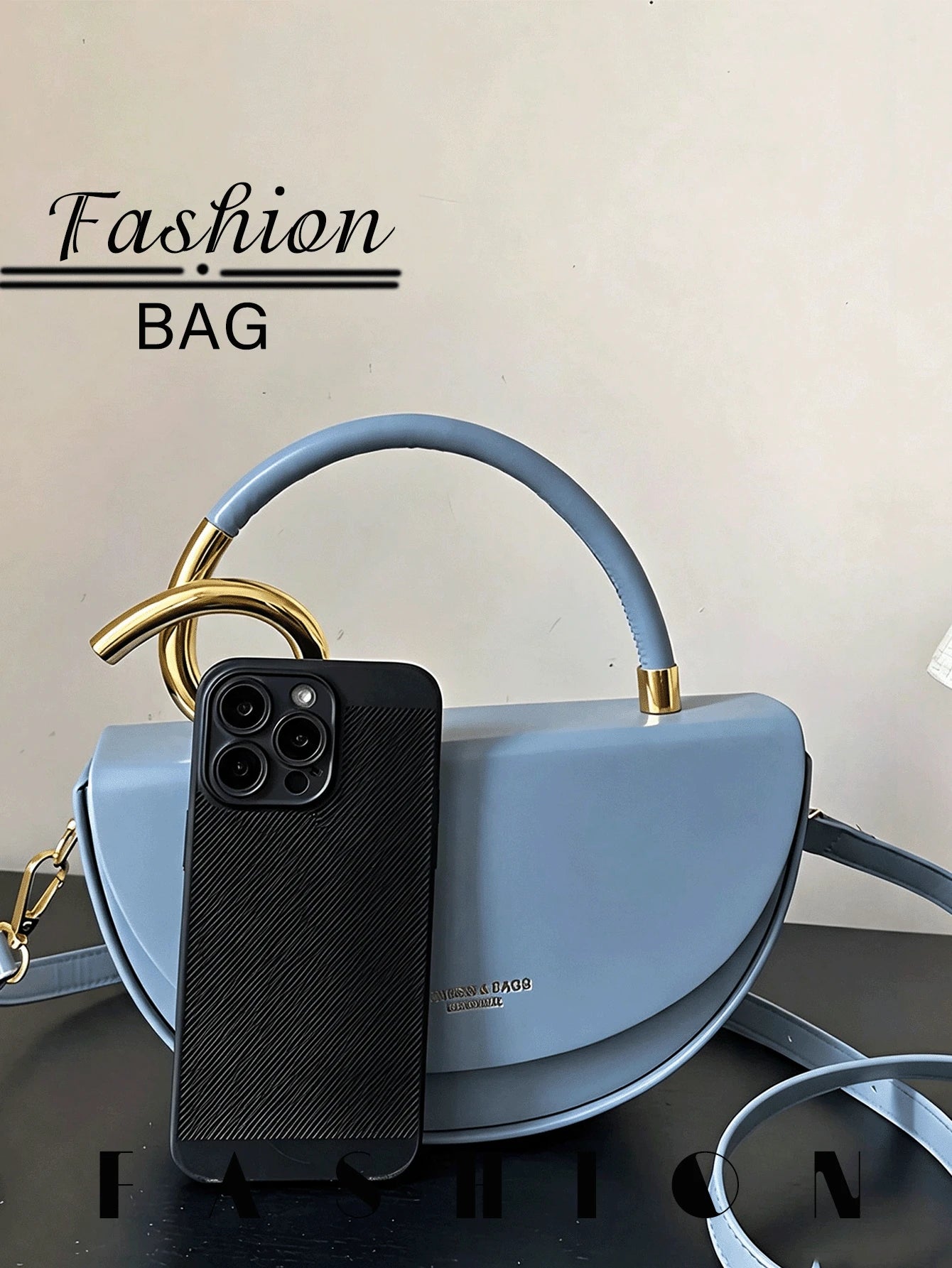 1 PC Solid-Color Crescent-Shaped Saddle Bag That Can Be Worn As A Shoulder Bag, Tote,Or Crossbody Bag-Perfect For Shopping,Commuting, Traveling,Dates