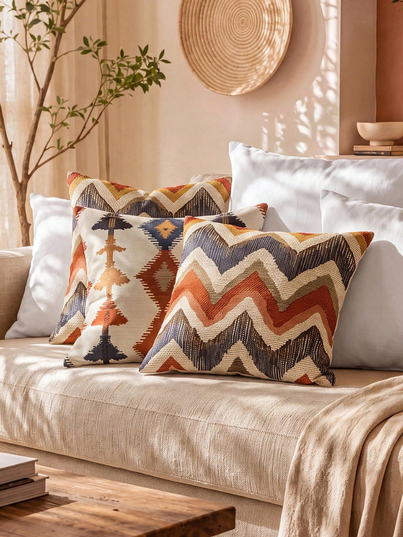 1 Piece, Bohemian Retro Pillow Cover, Material Polyester Fiber, Sofa Home Office Decoration