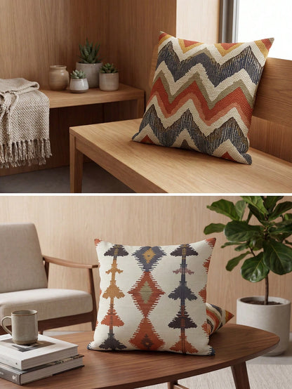 1 Piece, Bohemian Retro Pillow Cover, Material Polyester Fiber, Sofa Home Office Decoration