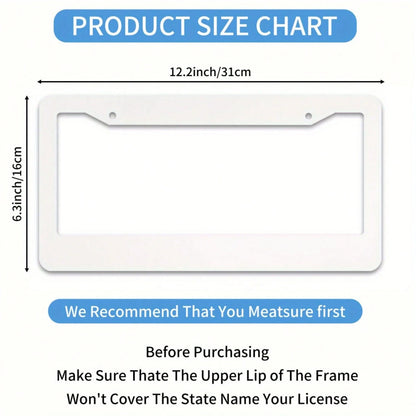1 Piece Of Aluminum Leopard/Zebra Pattern Double-Hole License Plate Frame, Durable And Stylish Car Exterior Accessory, Size 12.2* 6.3inch,Moto,Front Rear Plate Frame,Car Acessesories>Essentials