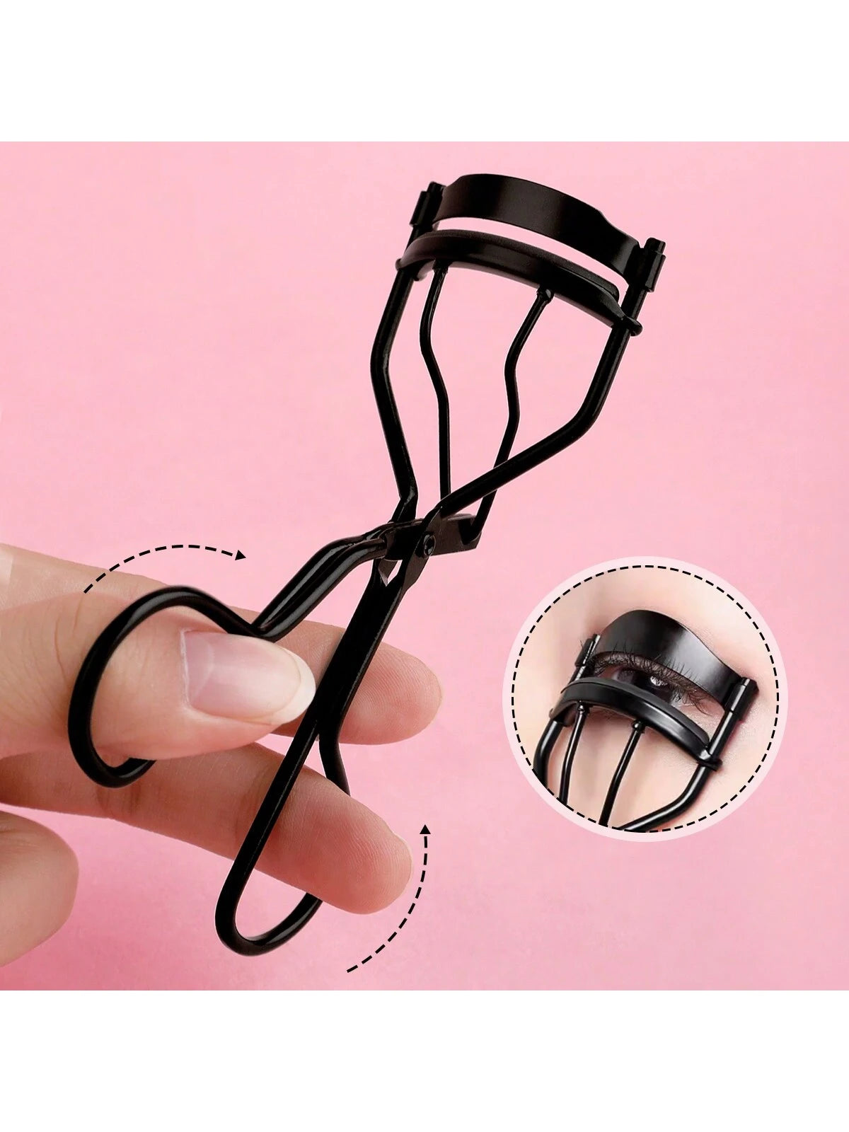 1 Portable Black Eyelash Curler With 5 Silicone Pads, 1 Eyelash Curler, Long-Lasting Shaping For Bigger Eyes, Non-Damaging For Daily Makeup Eyelash Curling,Makeup,Cheap,Room Decor,Vanity,Travel,Bedroo
