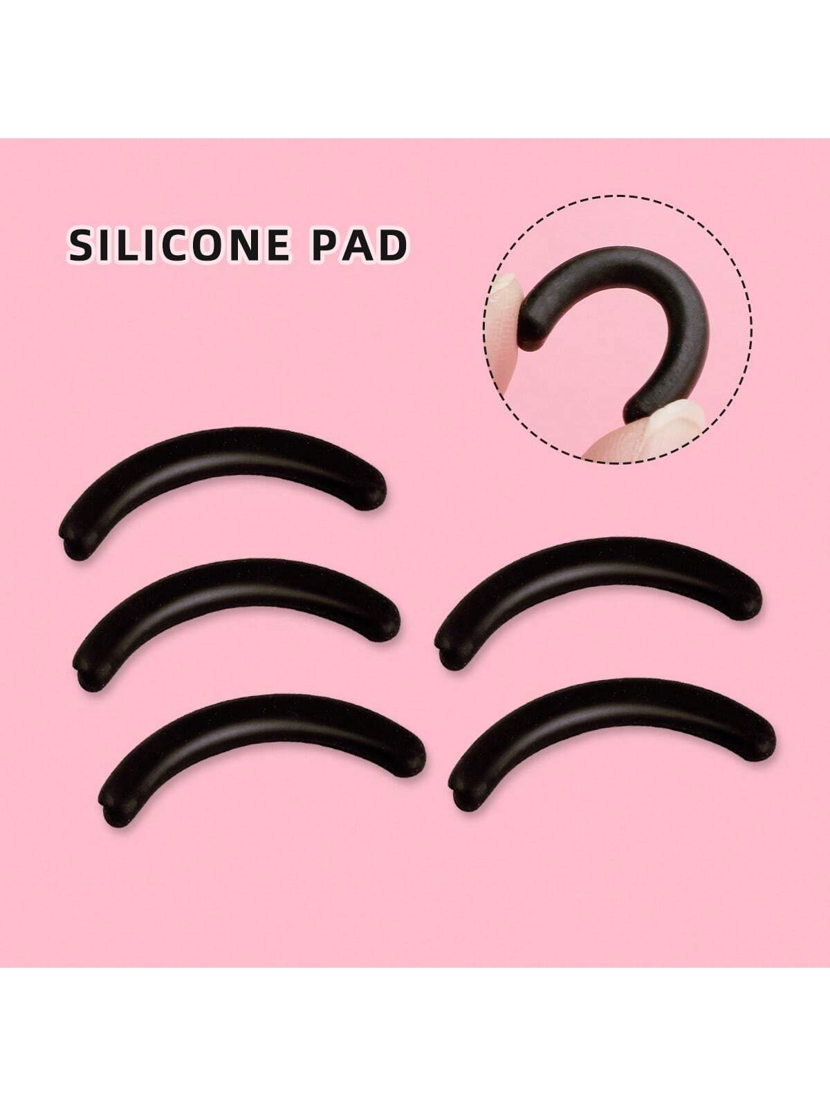 1 Portable Black Eyelash Curler With 5 Silicone Pads, 1 Eyelash Curler, Long-Lasting Shaping For Bigger Eyes, Non-Damaging For Daily Makeup Eyelash Curling,Makeup,Cheap,Room Decor,Vanity,Travel,Bedroo