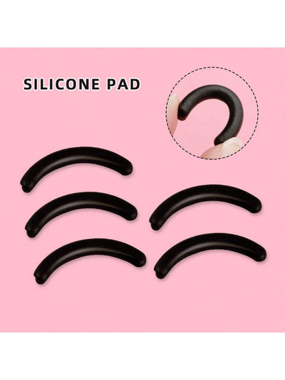 1 Portable Black Eyelash Curler With 5 Silicone Pads, 1 Eyelash Curler, Long-Lasting Shaping For Bigger Eyes, Non-Damaging For Daily Makeup Eyelash Curling,Makeup,Cheap,Room Decor,Vanity,Travel,Bedroo