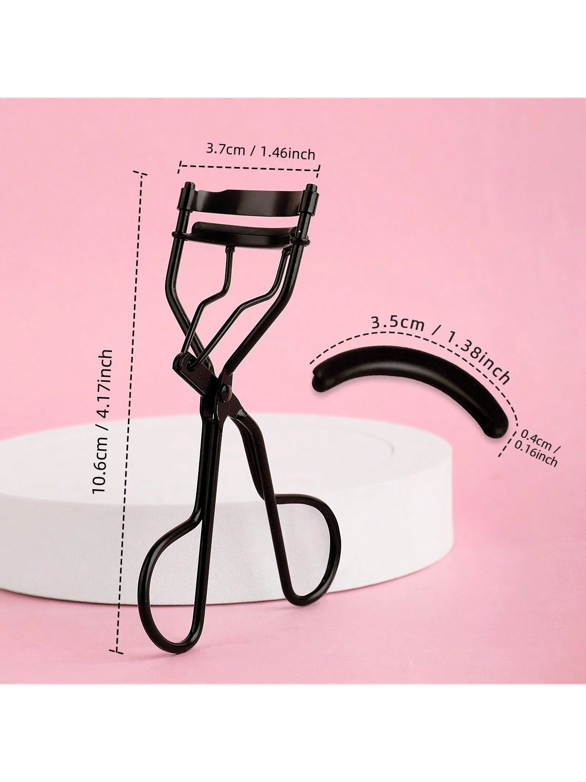 1 Portable Black Eyelash Curler With 5 Silicone Pads, 1 Eyelash Curler, Long-Lasting Shaping For Bigger Eyes, Non-Damaging For Daily Makeup Eyelash Curling,Makeup,Cheap,Room Decor,Vanity,Travel,Bedroo