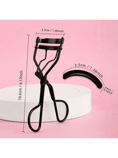 1 Portable Black Eyelash Curler With 5 Silicone Pads, 1 Eyelash Curler, Long-Lasting Shaping For Bigger Eyes, Non-Damaging For Daily Makeup Eyelash Curling,Makeup,Cheap,Room Decor,Vanity,Travel,Bedroo