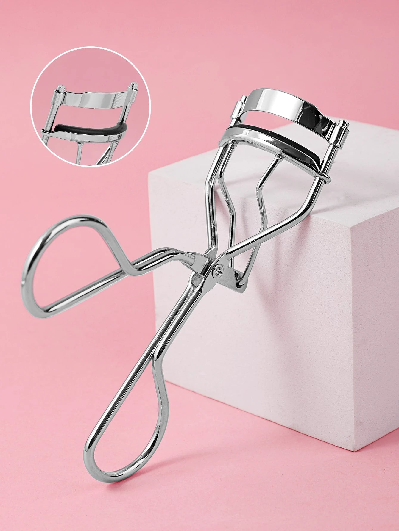 1 Portable Black Eyelash Curler With 5 Silicone Pads, 1 Eyelash Curler, Long-Lasting Shaping For Bigger Eyes, Non-Damaging For Daily Makeup Eyelash Curling,Makeup,Cheap,Room Decor,Vanity,Travel,Bedroo