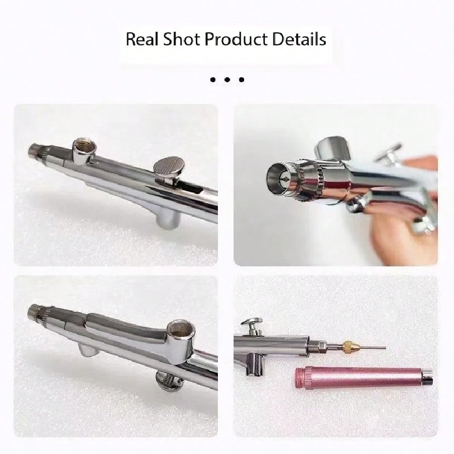 1 Set 0.3mm Single-Action Airbrush With 10ml Metal Cup, Trigger-Style Airbrush, Suitable For Model Cake Art, Nail Art, Crafts, Compatible With Most Airbrush Compressors