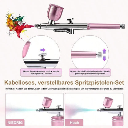1 Set 0.3mm Single-Action Airbrush With 10ml Metal Cup, Trigger-Style Airbrush, Suitable For Model Cake Art, Nail Art, Crafts, Compatible With Most Airbrush Compressors