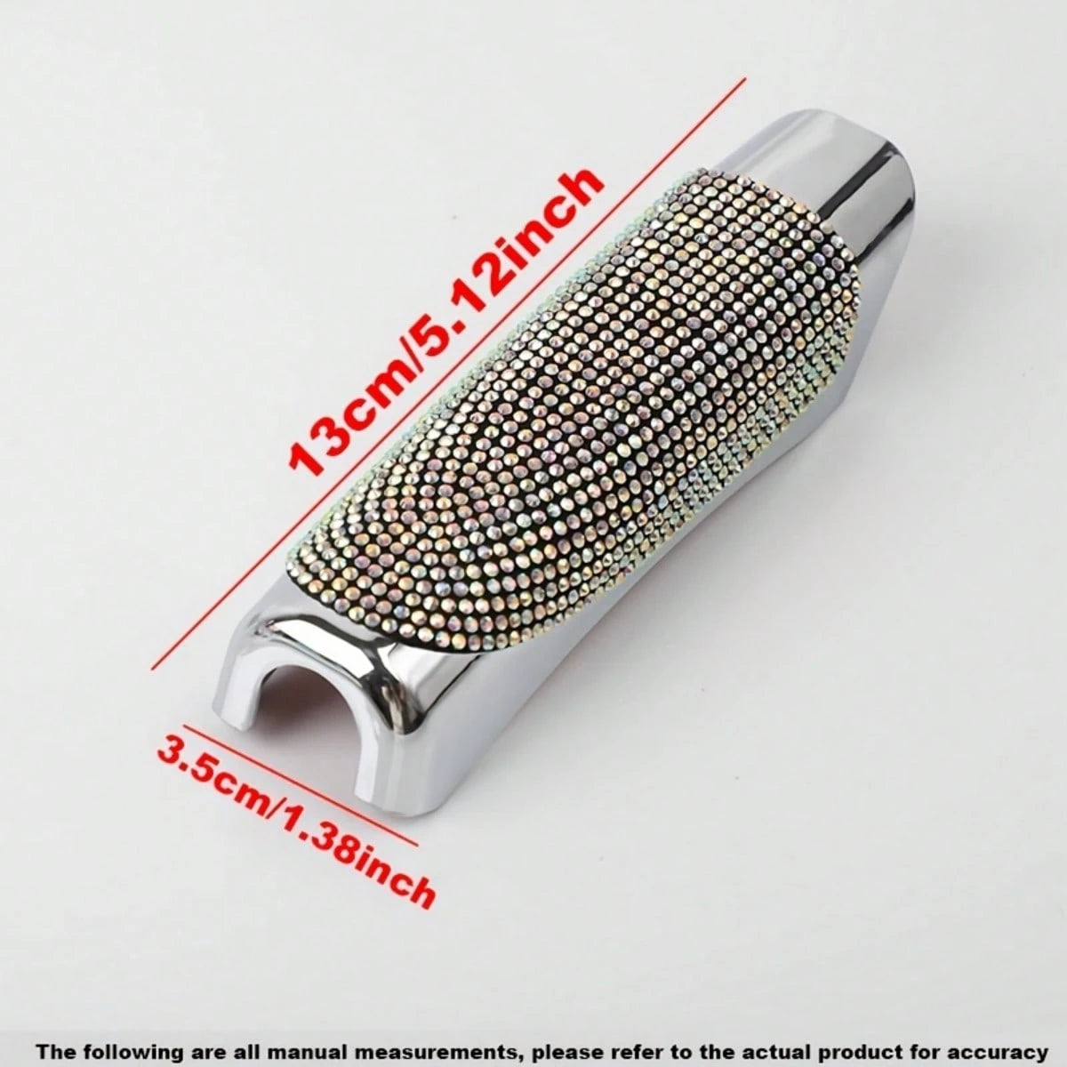 1 Set Crystal Decorated Car Handbrake Cover And Gear Shift Knob Cover, Suitable For Women, Car Accessories (Note: Size May Not Fit All Car Models)
