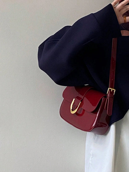 1 Set Fashion PU Leather Shoulder Bag, Underarm Bag, Elegant Handbag And Wallet For Women