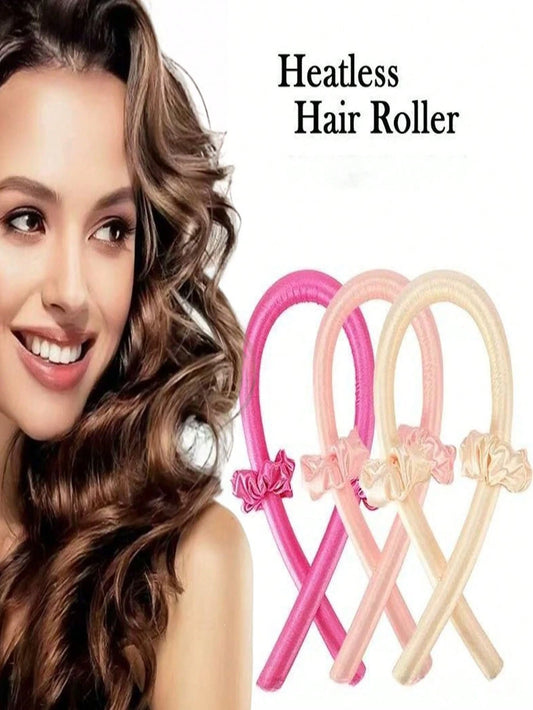 1 Set Heatless Curling Rod, No-Heat Hair Curler For Women, Sleep- Hair Styling Tool, Large Wave Curling Device, Non-Damaging Hair Curler, Sleep- Curling Rod For Women, Sponge Hair Curler